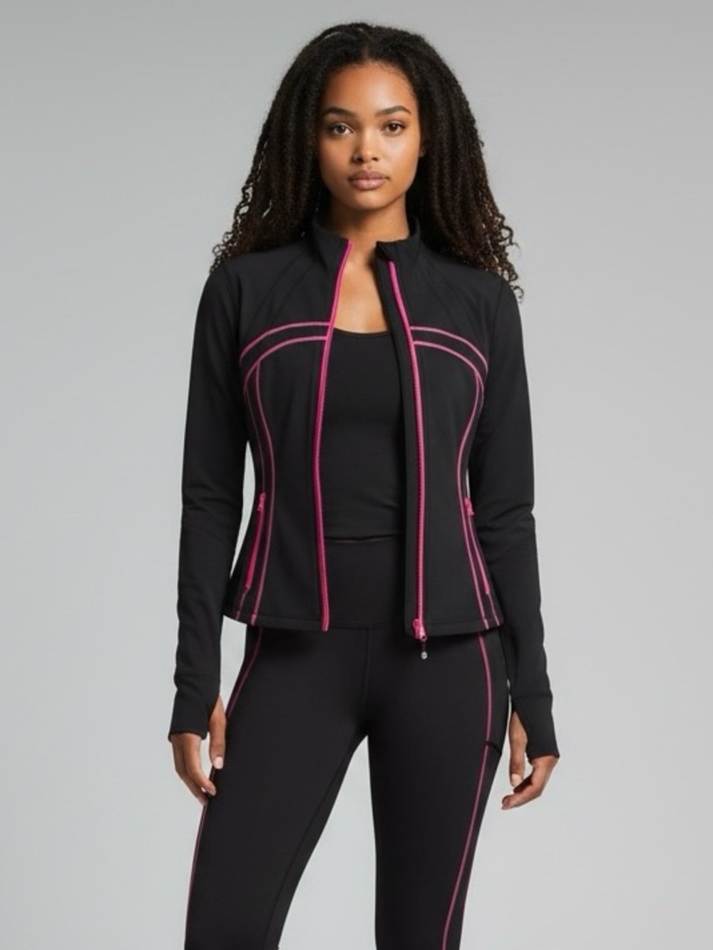 Rare Lululemon Black and Hot Pink Define Jacket